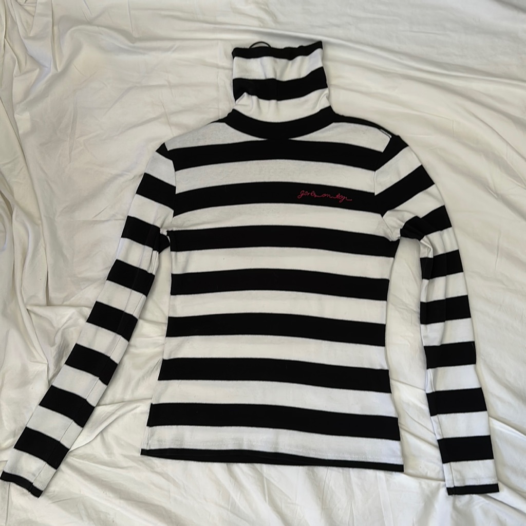 Ganni Striped Turtleneck “Girls On Top”